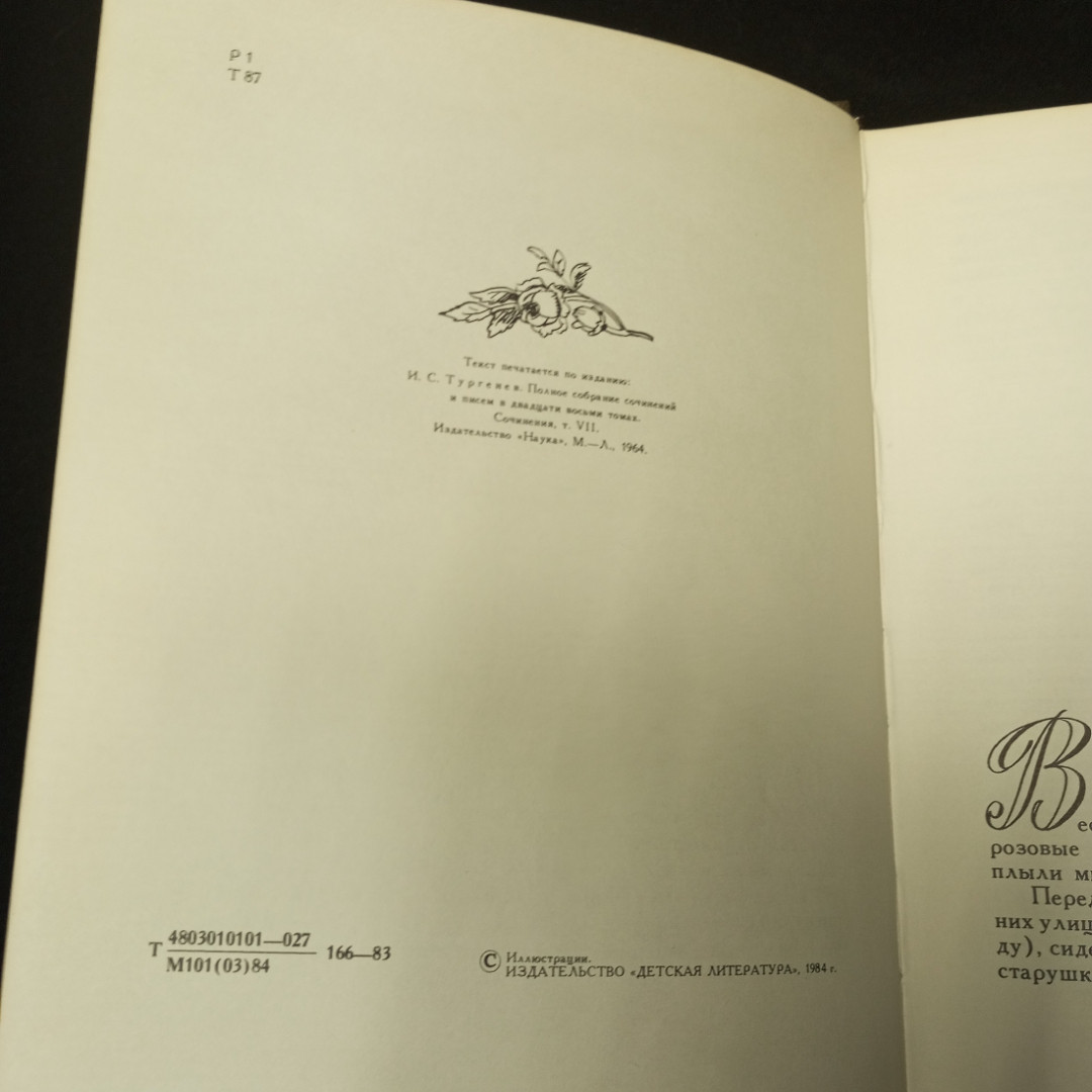 Тургенев И.С. Дворянское гнездо. Изд-во Детская литература, 1984.. Картинка 6