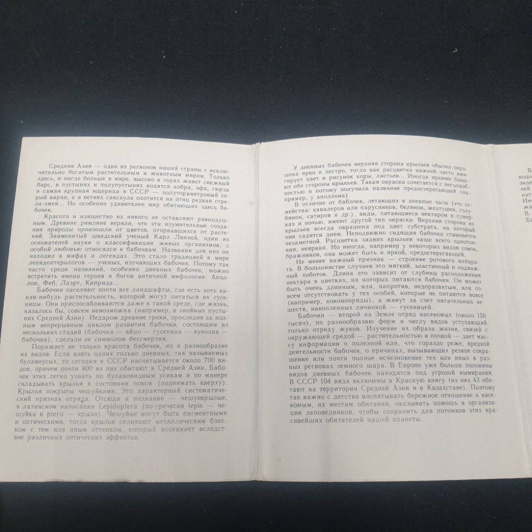 Набор открыток " Бабочки Средней Азии", СССР 1989. Картинка 4