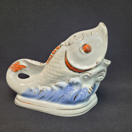 Салфетница фарфоровая, рыба, Коростенский завод, СССР