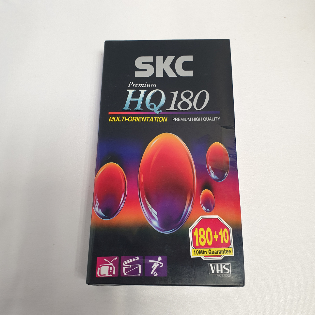 Кассета VHS E-180, пустая для записи, SKC Premium HQ 180 MULTI-ORIENTATION.. Картинка 1