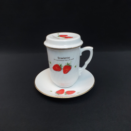 Кружка для заваривания, фарфор деколь 300 мл. Китай.