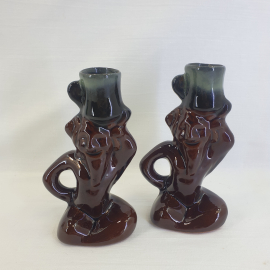 Подсвечник "Водолей", обливная керамика, Орловская фабрика. Цена за 1 шт. Винтаж, СССР.