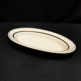 Селедочница 28х16 см, Зик Конакова, фаянс, позолота, Винтаж, СССР