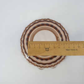 Плафон для люстры, бра, стекло розовое, d=6.2 см, h=14 см, сколы, винтаж, СССР. Картинка 7