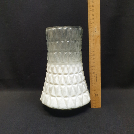 Плафон для люстры, бра, стекло, сколы, d=6 см, h=23.5 см, винтаж, СССР. Картинка 10