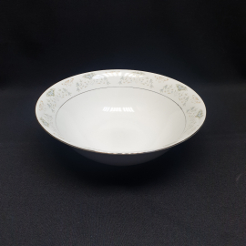 Салатник, фарфор, деколь, d 25 см, h 8 см, винтаж, Китай