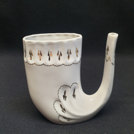 Поильник, Кисловодск, фарфор, позолота, 200 мл. Винтаж, СССР.