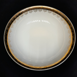 Салатник, Чехословакия, фарфор, позолота. Винтаж.