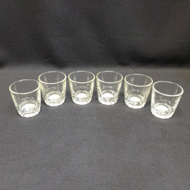Набор из 6 стопок, стекло, h 6 см, V 60 мл, d 5.5 см, винтаж, СССР