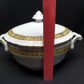 Супница, Чехословакия, фарфор, позолота, 2.5 л.. Картинка 18