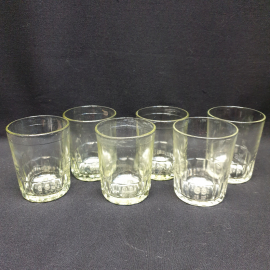 Набор стаканов 6 шт, Уршельский СЗ, стекло, 250 мл. Винтаж, СССР.