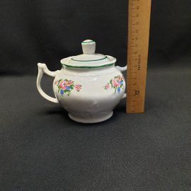 Сахарница, Дмитровский ФЗ, фарфор, деколь, V 500 мл, h 12 см, винтаж, СССР. Картинка 11
