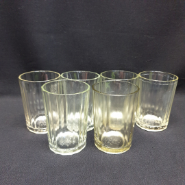 Набор из 6 граненных стопок 100 мл, стекло, винтаж СССР