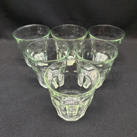 Набор стаканов 6 шт, Уршельский СЗ, стекло, 200 мл. Винтаж, СССР.