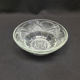 Салатник, стекло, h 6 см, d 16 см, V 0.5 л, потертости, винтаж, СССР