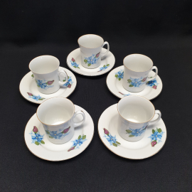 Неполный чайный сервиз из 13 предметов, Porcelana, фарфор, деколь, винтаж, Польша. Картинка 2