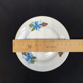 Неполный чайный сервиз из 13 предметов, Porcelana, фарфор, деколь, винтаж, Польша. Картинка 7