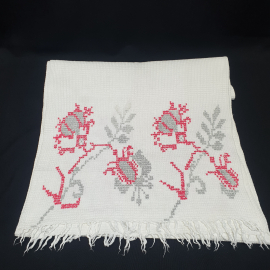 Вафельное полотенце с вышивкой, 210х40 см. Винтаж, СССР.