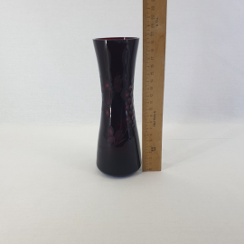 Ваза, цветное стекло, h=19.5 см, d=7.5 см, скол, винтаж, СССР. Картинка 9