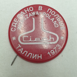 Значок "Сделано в Польше. Таллин 1973", СССР