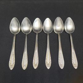 Набор столовых ложек СССР 6 шт, нержавейка, Завод Химмаш, г.Орел. Советская винтажная ложка