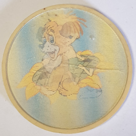 Значок "Щенок и мальчик", СССР