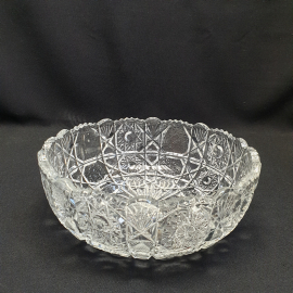 Салатник, хрусталь, диаметр 26 см. Винтаж, СССР.