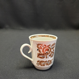 Кофейная чашка, Синельниковский ФЗ, фарфор, деколь, позолота. Винтаж, СССР.