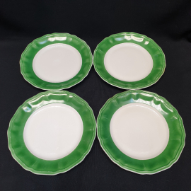 Набор столовых тарелок 4 шт, Коростень 1957-1960-е гг, фарфор, крытье. Винтаж, СССР.