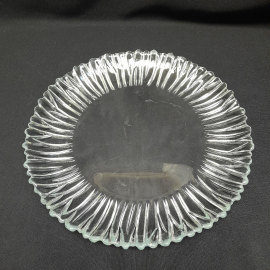 Блюдо круглое, стекло, 31 см. Винтаж, СССР.