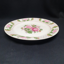 Блюдо Конаковский ФЗ, фаянс ручная роспись 34.5 см, винтаж СССР