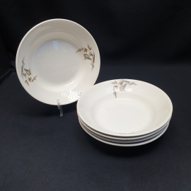 Набор из 5 суповых тарелок Конаковский ФЗ, фаянс 18.5 см, винтаж СССР