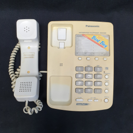 Телефон Panasonic КХ-TS10MX-W кнопочный белый, работоспособность неизвестна, Малайзия. Картинка 2