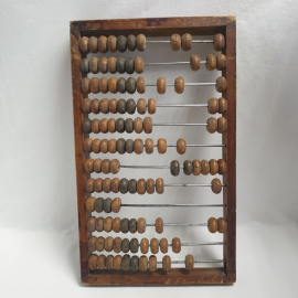 Счеты деревянные, деревянные костяшки, 23х45 см. Винтаж, СССР.