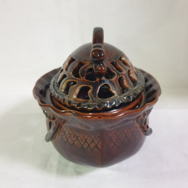 Ваза - конфетница - шкатулка, керамика. Винтаж, СССР.. Картинка 3