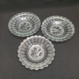 Набор из 3 салатников, стекло даметры 20, 20.5 и 21 см, винтаж