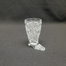 Винтажная стопка "Сапожок, хрусталь, высота 8 см, 35 мл, СССР.