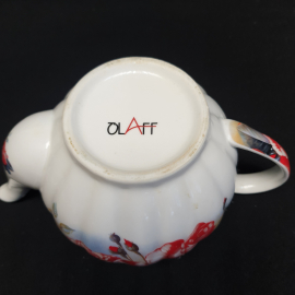 Чайник заварочный, Olaff, фарфор, деколь, 600 мл. Китай.. Картинка 6