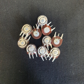 Набор из 10 резисторов СП 3-1б, мощность 0.25 Вт, А-I, ГОСТ 11077-071, дата 1978г.