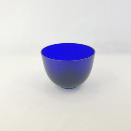 Салатник, цветное стекло диаметр 12 см, высота 9 см мелкие сколы, винтаж СССР