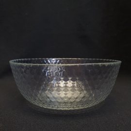 Салатник, стекло, диаметр 23см, высота 9см. Винтаж СССР