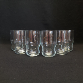 Набор стаканов 6 шт, стекло, 250 мл. Винтаж, СССР.