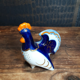 Винтажная перечница солонка "Петух" ЛФЗ высота 10 см, фарфор . СССР