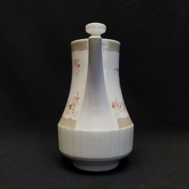 Чайник доливной, фарфор, деколь 1,3л. ГДР. Картинка 2