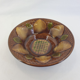 Салатник, ЗИК Конакова, фаянс, деколь, 300 мл. Винтаж, СССР.