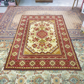 Ковер 200х140 см, шерсть, сход ворса. Винтаж.