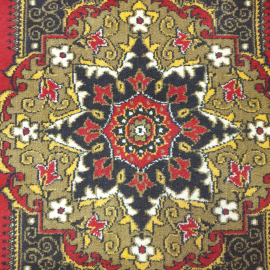 Ковер восточный, 220x150 см, красный, классический дизайн, плотный. Винтаж.. Картинка 4
