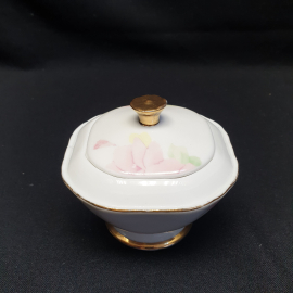 Сахарница Royal Porcelain Collection, фарфор, деколь, позолота, 250 мл. Англия.. Картинка 2