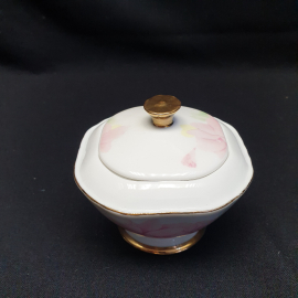 Сахарница Royal Porcelain Collection, фарфор, деколь, позолота, 250 мл. Англия.. Картинка 3