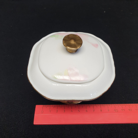 Сахарница Royal Porcelain Collection, фарфор, деколь, позолота, 250 мл. Англия.. Картинка 8